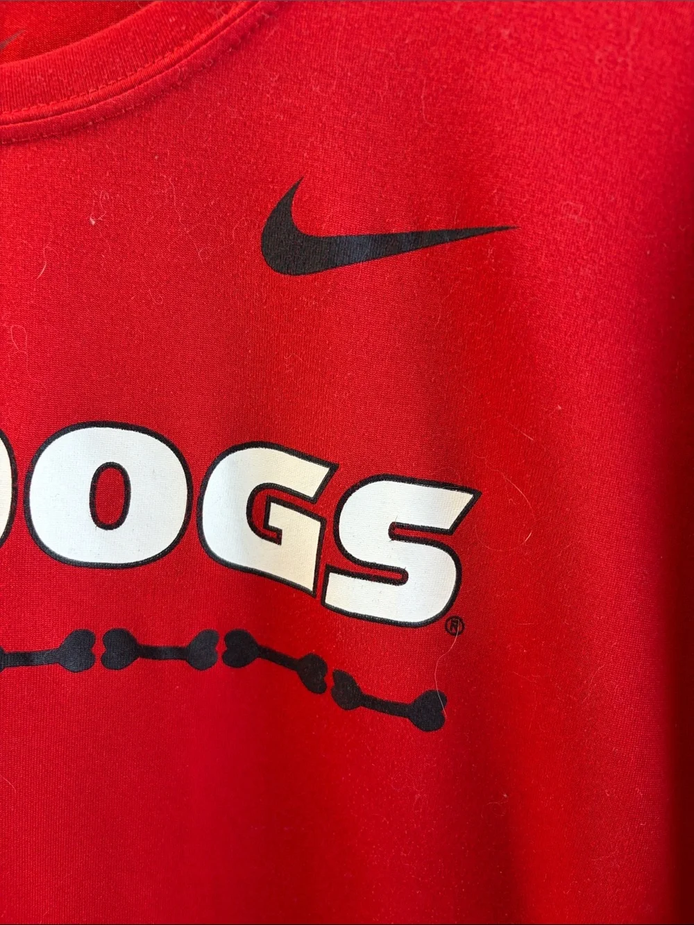 Georgia Bulldogs  Nike Red Bulldogs Graphic Tee‎ with Black Accents